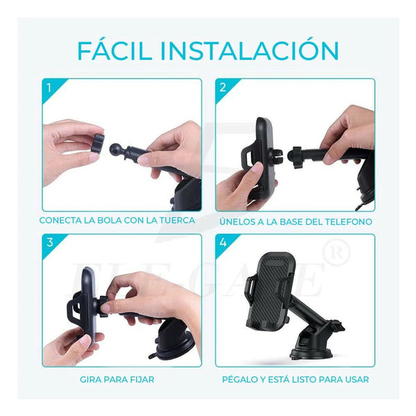 Soporte ajustable ele - gate de plástico con ventosa para teléfono celular - hold.87 - Mishop Mexico