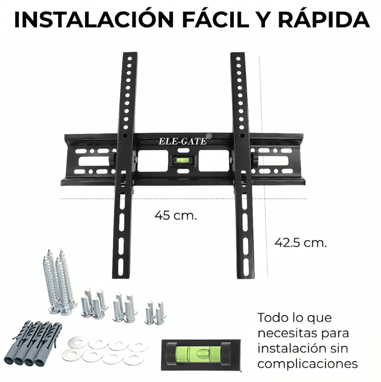 Soporte metálico fijo para pantalla de 26 a 60 pulgadas, soporta máximo 50kg / hold.34 - Mishop Mexico