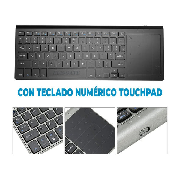 Teclado inalámbrico, con conexión bluetooth + touchpad numérico, variedad - TC.K136.P - Mishop Mexico