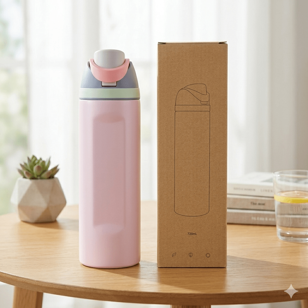 Termo con capacidad de 720ML, de acero inoxidable y manntiene 24h frio y 8h caliente - CL-TE720 Imagen secundaria del producto