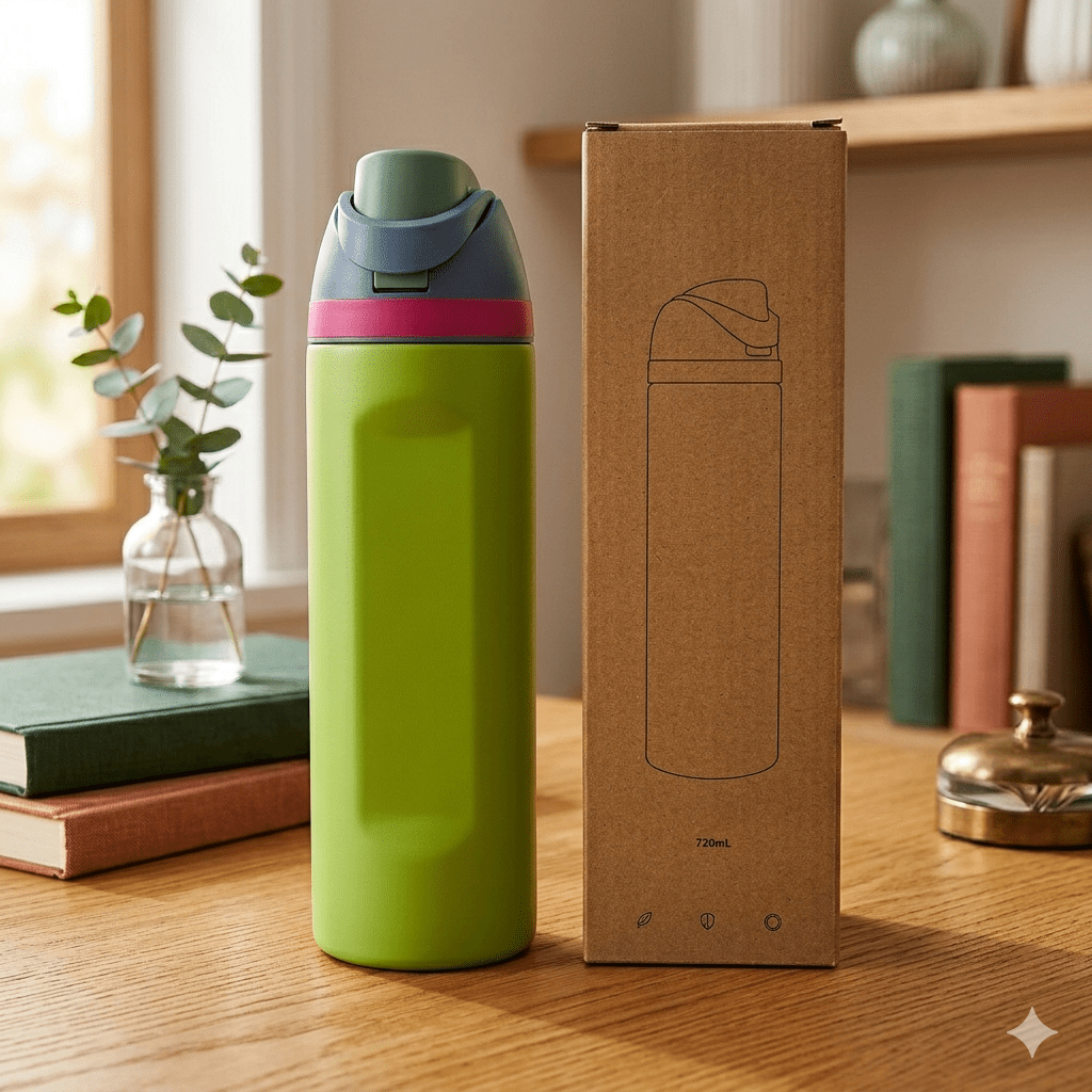 Termo con capacidad de 720ML, de acero inoxidable y manntiene 24h frio y 8h caliente - CL - TE720 - Mishop Mexico