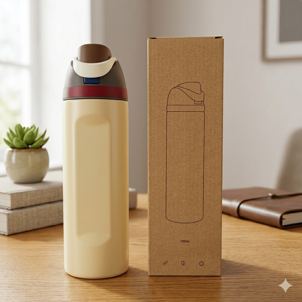 Termo con capacidad de 720ML, de acero inoxidable y manntiene 24h frio y 8h caliente - CL - TE720 - Mishop Mexico
