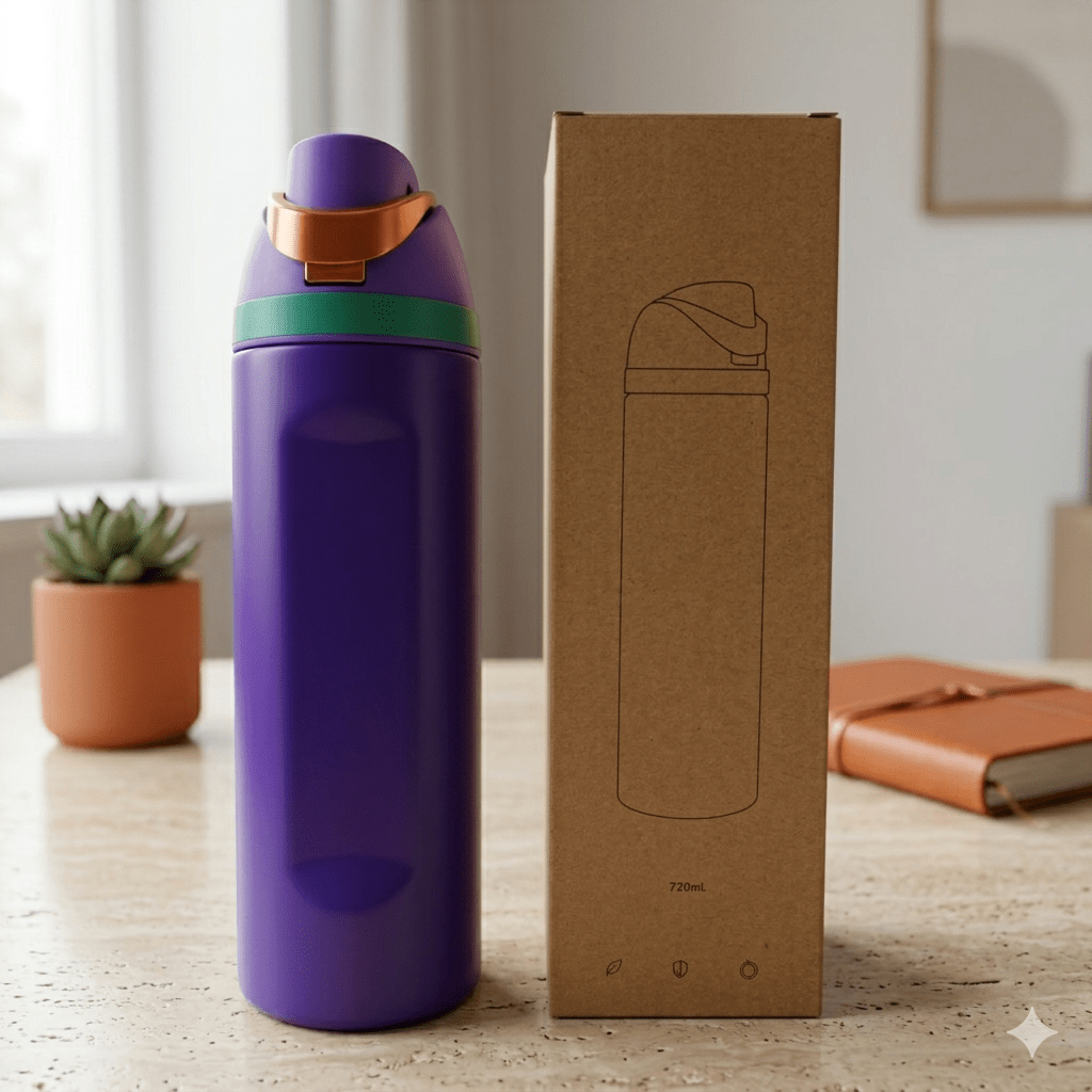Termo con capacidad de 720ML, de acero inoxidable y manntiene 24h frio y 8h caliente - CL - TE720 - Mishop Mexico