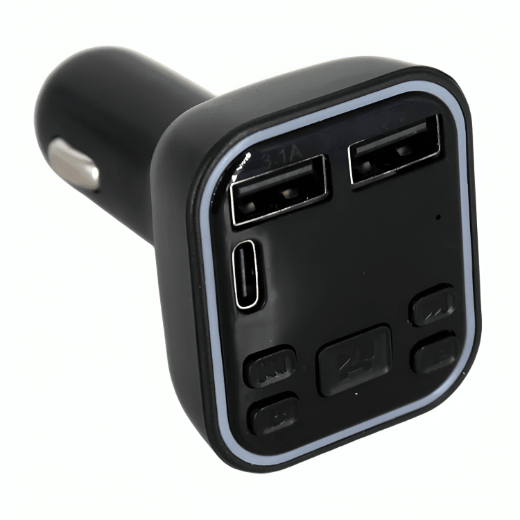 Transmisor bluetooth fm multifuncional para carro automóvil con pantalla digital, luz led rbg + 2 puertos usb y ranura para tf / xo - 8171 - Mishop Mexico