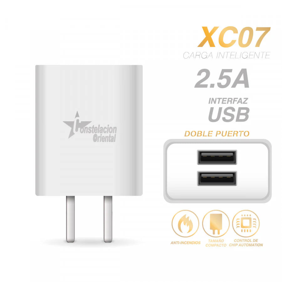 CUBO DUAL USB 2.5 A CONSTELACION ORIENTAL XC07 Imagen principal del producto