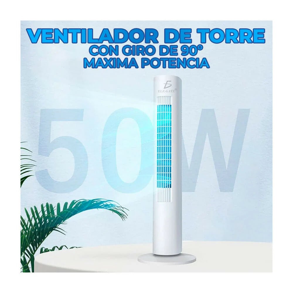 Ventilador ele - gate tipo torre de 29 pulgadas con giro de 90°, 3 velocidades y consumo de 50 watts / clr.61 - Mishop Mexico Imagen principal del producto