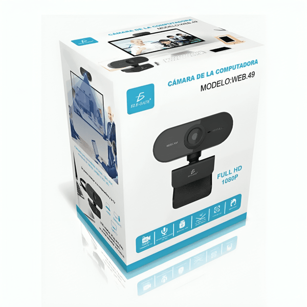 Webcam usb para computadora 1080p hd con micrófono web.49 - Mishop Mexico