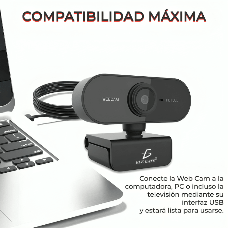 Webcam usb para computadora 1080p hd con micrófono web.49 - Mishop Mexico